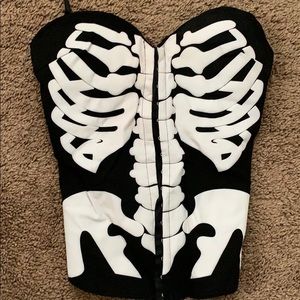 Halloween skeleton corset